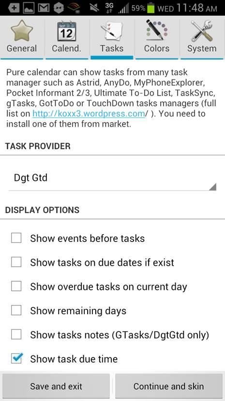 DGT GTD Pure Widget plugin Screen 3