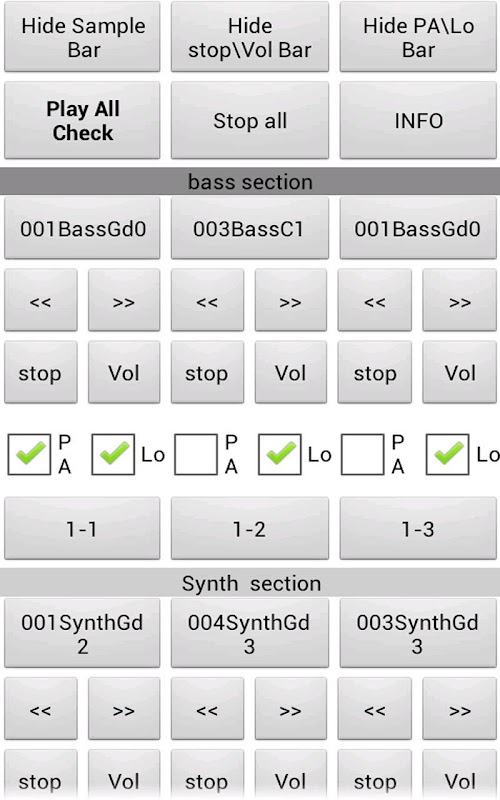 Android application Sampler. Psy Trance. Full screenshort