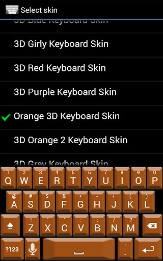 3D Brown Keyboard Skin