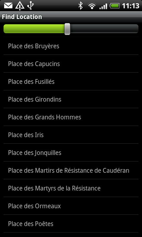 Bordeaux Street Map Screen 2