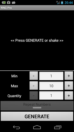 Random Numbers Generator Pro