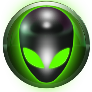 poweramp skin alien green logo