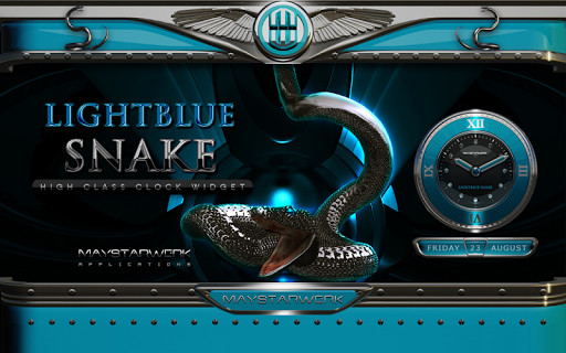 免費下載個人化APP|lightblue snake clock widget app開箱文|APP開箱王