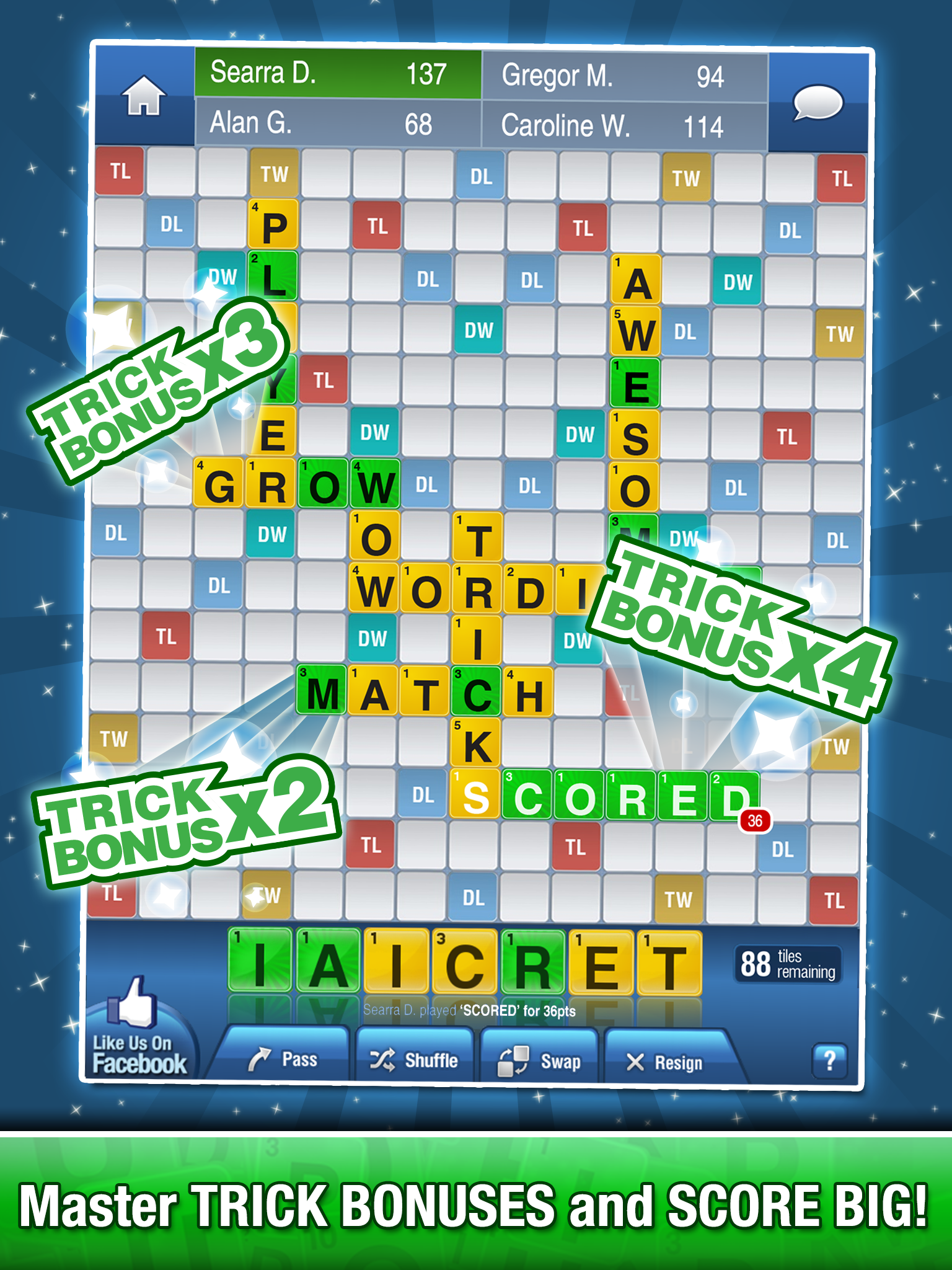 Word Trick Free (Android) reviews at Android Quality Index