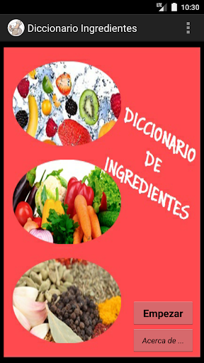 Diccionario de ingredientes