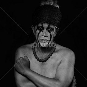 Lone Ranger II by Chundi Lawin - Black & White Portraits & People