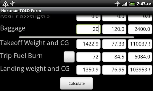Hortman Weight and Balance Screenshots 2
