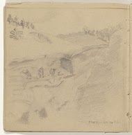 Gevangenen aan het werk in de groeve