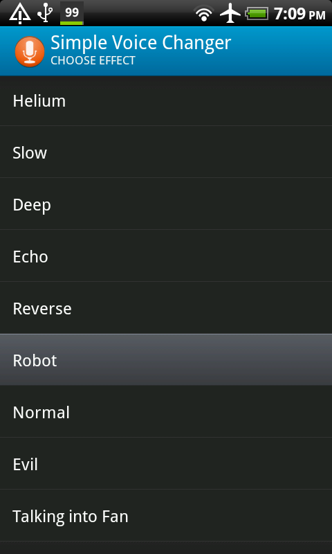 Modificador de Voz Simples - screenshot