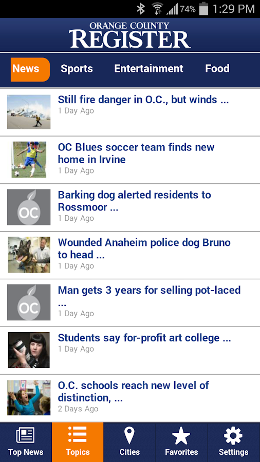 Orange County Register Website – FBQA
