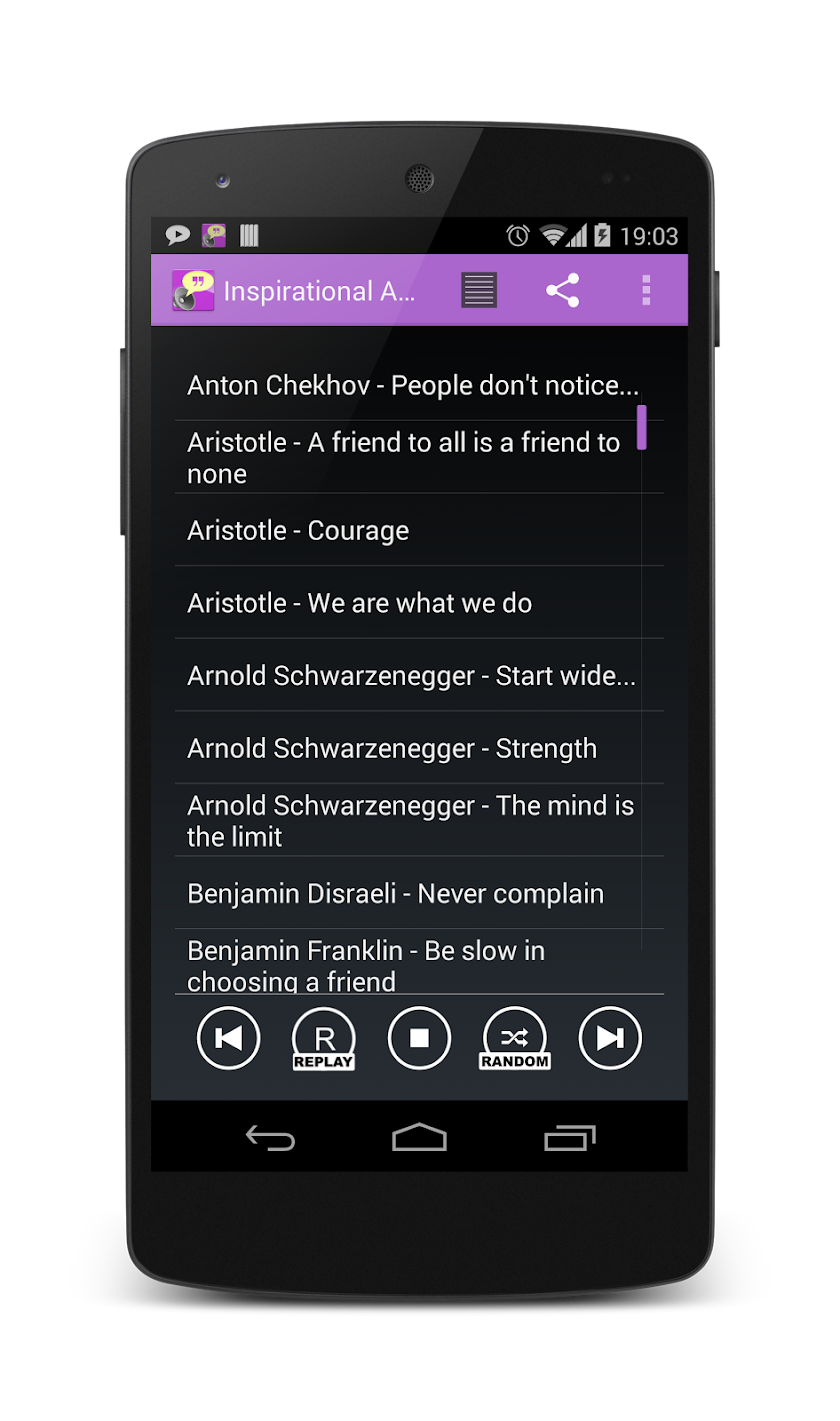 Inspirational Audio Quotes Screen 2