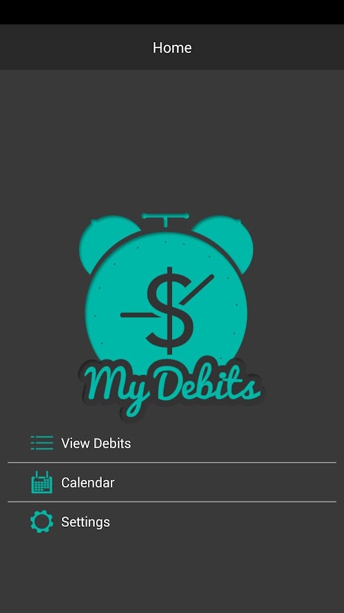 Android application My Debits Premium screenshort