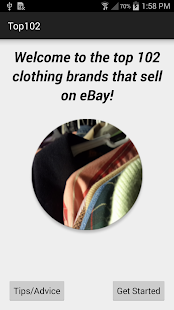Android application Top 102 Clothing Brands- eBay screenshot