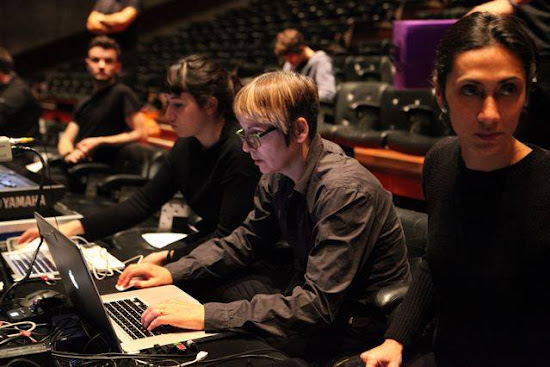 <p>
	<em>&#39;Language is a Virus from Outer Space&#39; by Richard Strange and Gavin Bryars at the Queen Elizabeth Hall, Southbank, London, Oct 2014</em></p>
<p>
	Video Design team: Lead Designer &amp; Assistant Creative Director Jamie Griffiths (center), Live drawing by Jesica Lewitt (right), interactive sound particles by Annalisa Terranova (left).</p>
