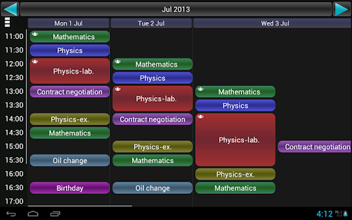 Calendar Schedule