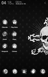 Black Skull Atom Theme poster 3