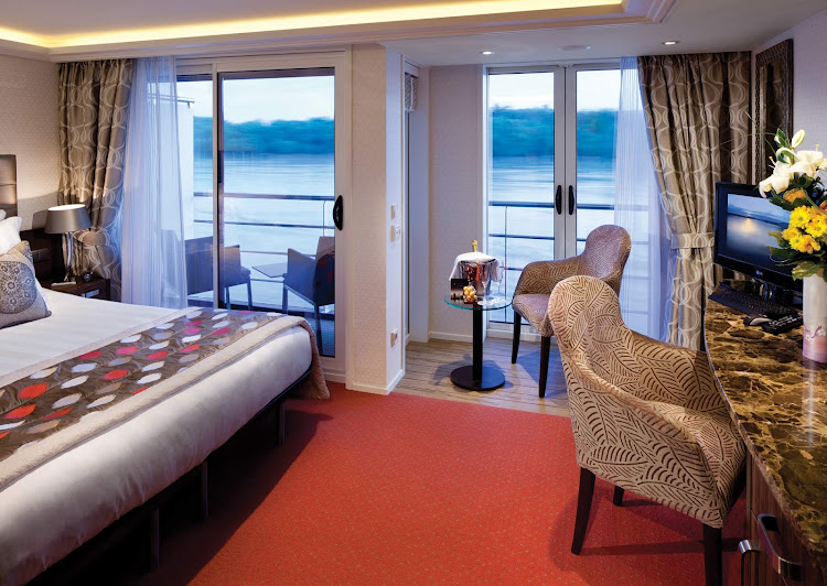 AmaCerto offers comfortable suites for you to take in the passing scenery during your cruise down Europe's riverways. The ship's itineraries include sailings on the Rhine (including France, Germany, the Netherlands, Switzerland), the Danube and Black Sea. 