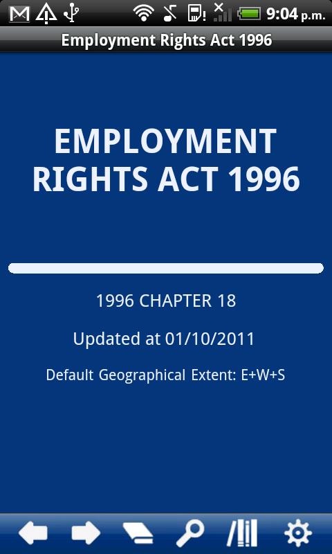 Employment Rights Act 1996 Screen 1