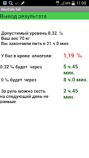 AlcoCalc full Screen 2