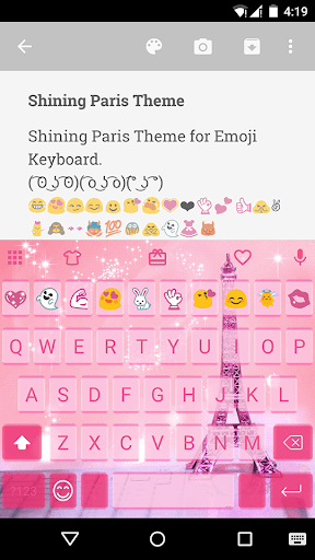 Shining Paris Emoji Keyboard