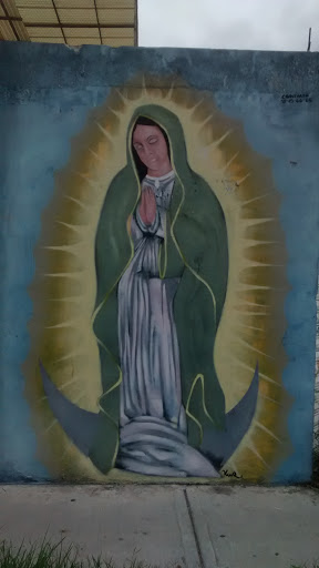 Graffiti Virgen Guadalupe en Helena