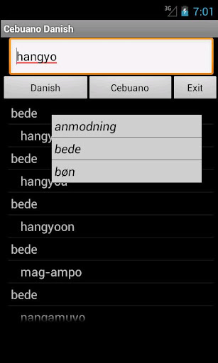 Cebuano Danish Dictionary