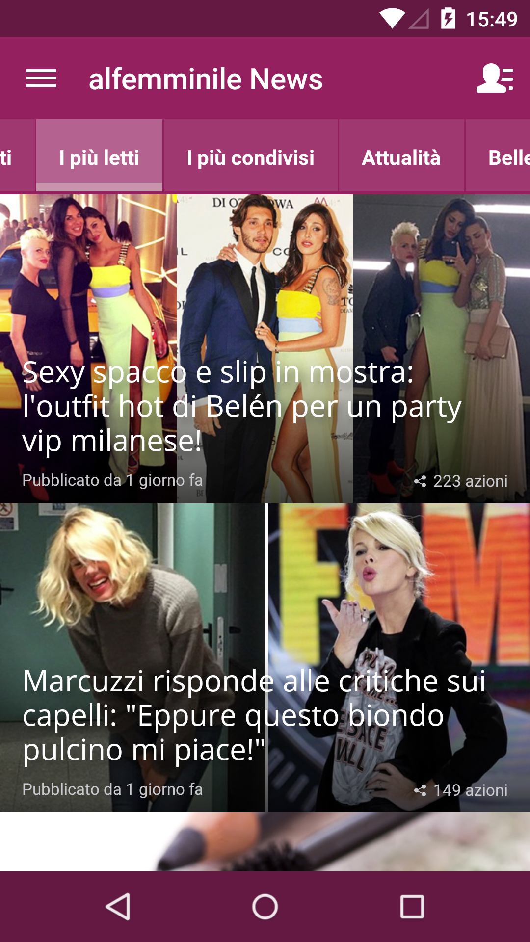 Android application wewomen Buzz screenshort