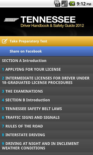 Tennessee Driver Handbook