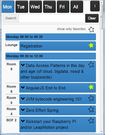 Devoxx 2013 Antwerp schedule