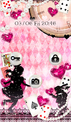 かわいいきせかえ壁紙 ゴージャスな黒とピンクのアリス Androidアプリ Applion