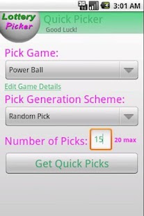 Lottery Picker Ad Free