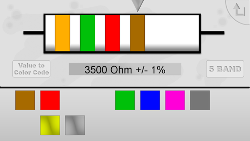 Resistor color code Power Tool