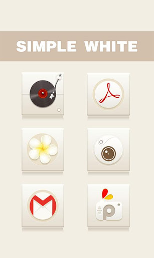 Simple White GO Launcher Theme