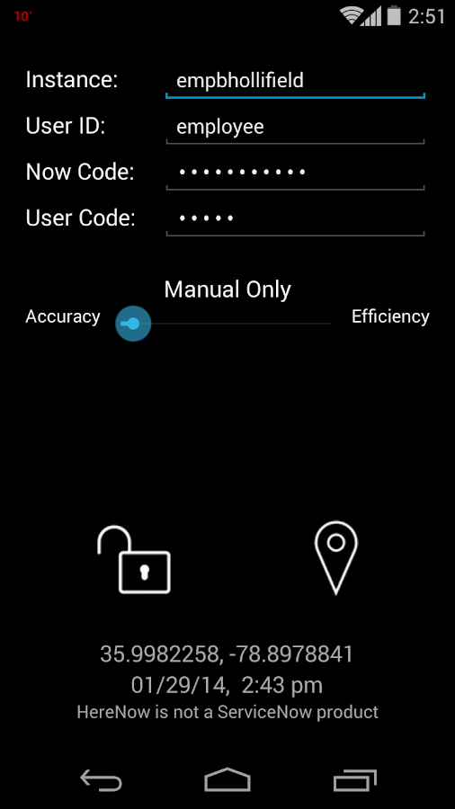 HereNow for ServiceNow Screen 3