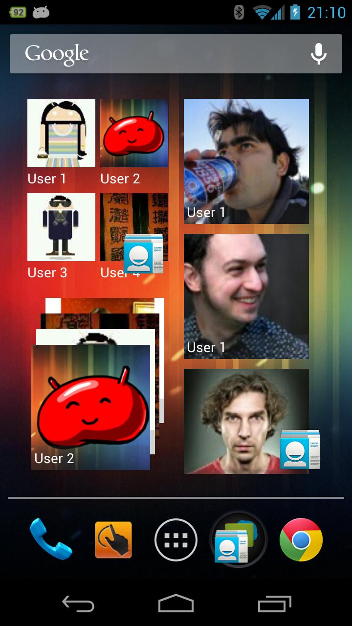 Resizable Contacts Widget Pro Screen 1