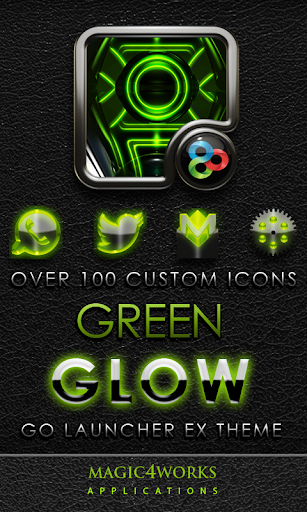 GO Launcher Theme Green Glow