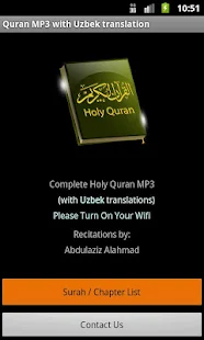 Quran MP3 With Uzbek