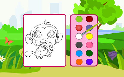 Monkey Coloring Game poster 6