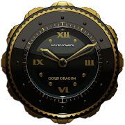 Dragon Clock Widget gold