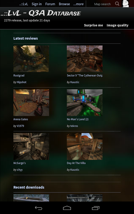    ..::LvL - Q3A Database- screenshot  