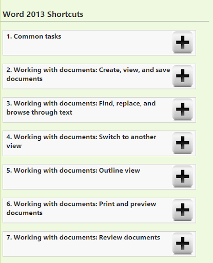 MS Word Keyboard Shortcuts