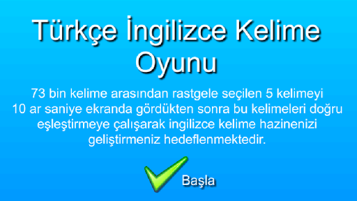 Türkçe İngilizce Kelime Oyunu