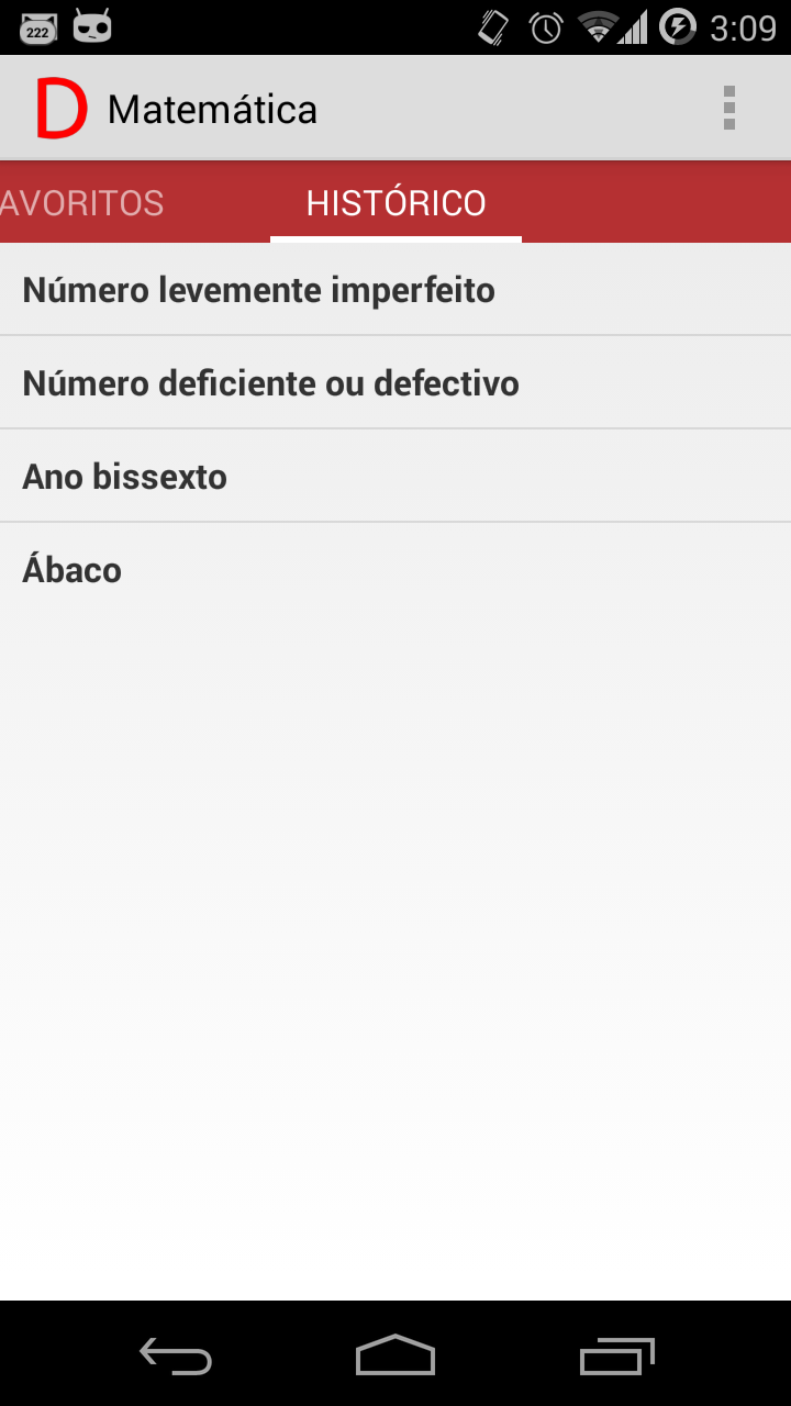 Dicionário de Matemática Screen 3
