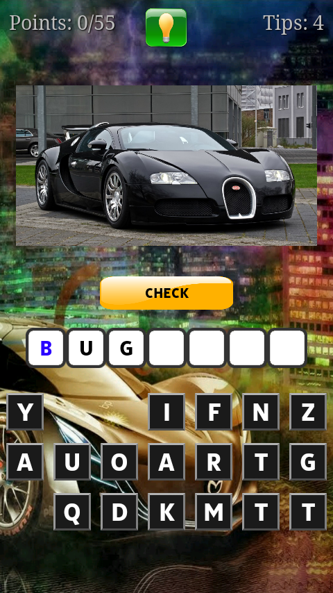 Cars Quiz Screen 2