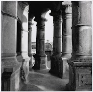Colonnade around the mausoleum of Hendrik Adriaen in the Dutch cemetary at Surat, Gujarat, India