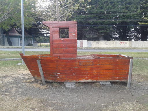 Barco De Madera Escultura