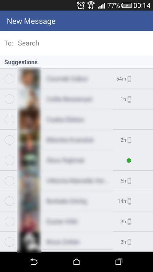 Android application MSSNGR screenshort