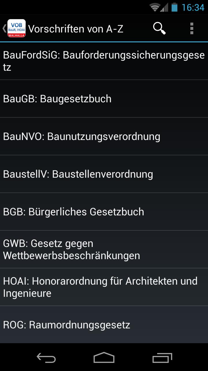 VOB, BauR, HOAI Screen 2
