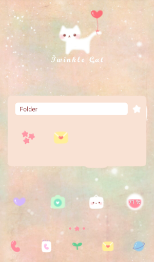 【免費個人化App】twinkle cat 도돌런처 테마-APP點子