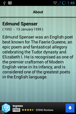 【免費書籍App】Edmund Spenser Poems-APP點子